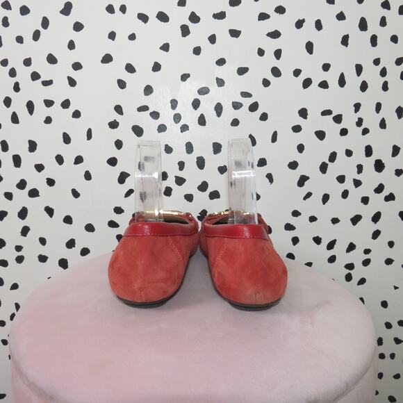 Vionic Red Suede Kenya Gold Horsebit Slip On Loafers - Picture 6 of 9